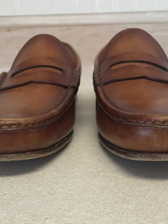 2 pairs of Ralph Lauren Mens Chalmers Burnished Calfskin Penny Loafers size 8.5 main image 6